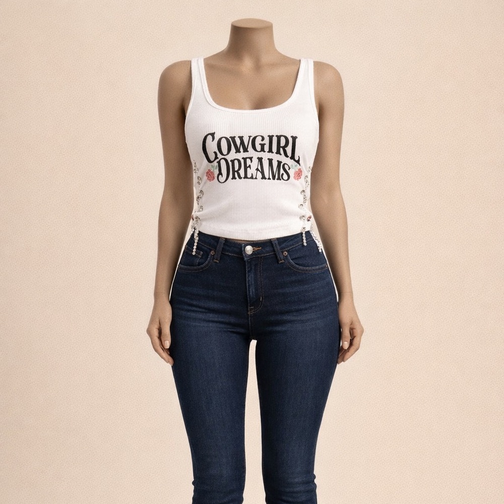 Forever 21 White Crop Top with Graphic Print